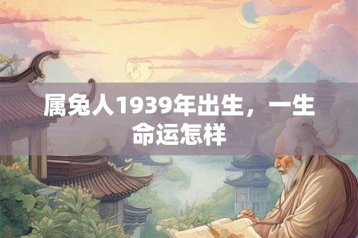 属兔人1939年出生，一生命运怎样