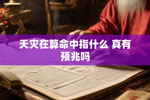 天灾在算命中指什么 真有预兆吗