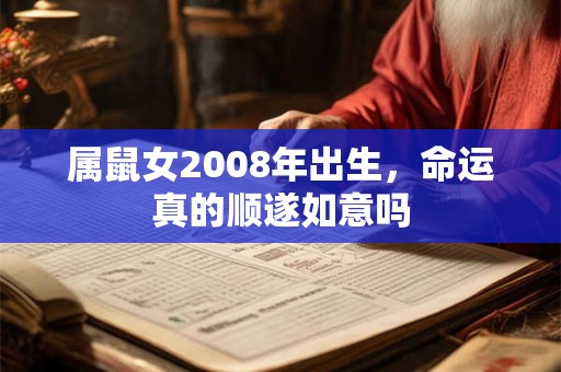 属鼠女2008年出生，命运真的顺遂如意吗