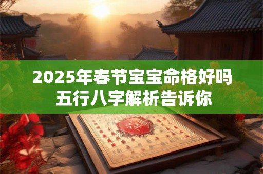 2025年春节宝宝命格好吗 五行八字解析告诉你