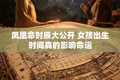 凤凰命时辰大公开 女孩出生时间真的影响命运