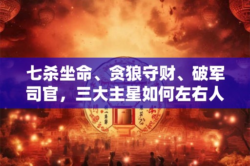 七杀坐命、贪狼守财、破军司官，三大主星如何左右人生