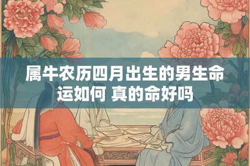 属牛农历四月出生的男生命运如何 真的命好吗