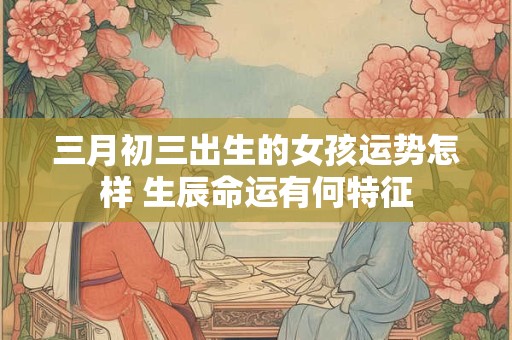 三月初三出生的女孩运势怎样 生辰命运有何特征