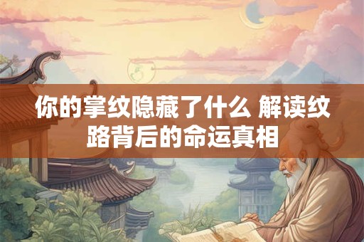 你的掌纹隐藏了什么 解读纹路背后的命运真相