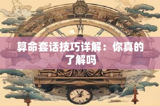 算命套话技巧详解：你真的了解吗