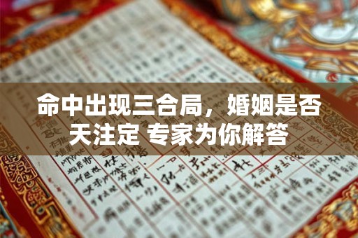 命中出现三合局，婚姻是否天注定 专家为你解答