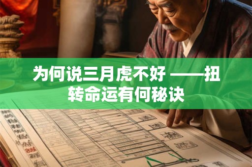 为何说三月虎不好 ——扭转命运有何秘诀