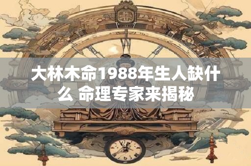 大林木命1988年生人缺什么 命理专家来揭秘