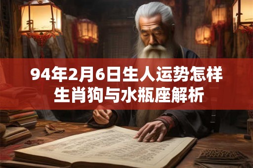 94年2月6日生人运势怎样 生肖狗与水瓶座解析