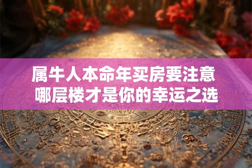 属牛人本命年买房要注意 哪层楼才是你的幸运之选