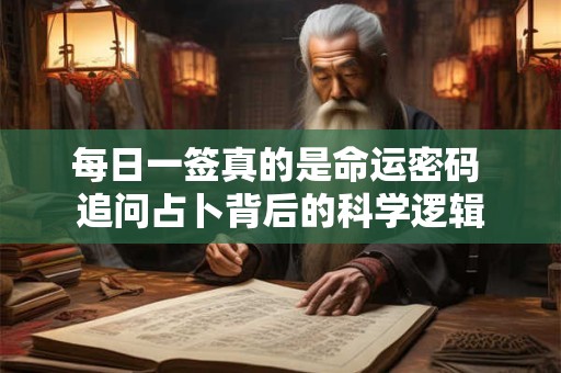 每日一签真的是命运密码 追问占卜背后的科学逻辑