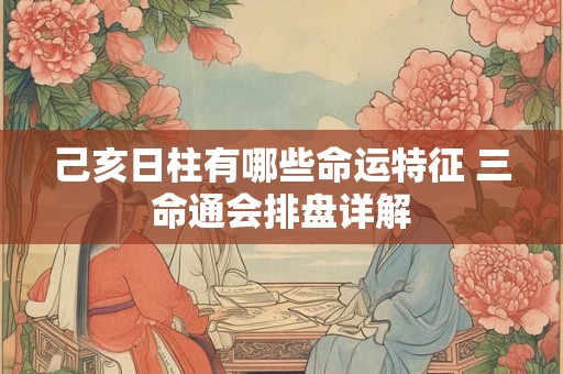 己亥日柱有哪些命运特征 三命通会排盘详解