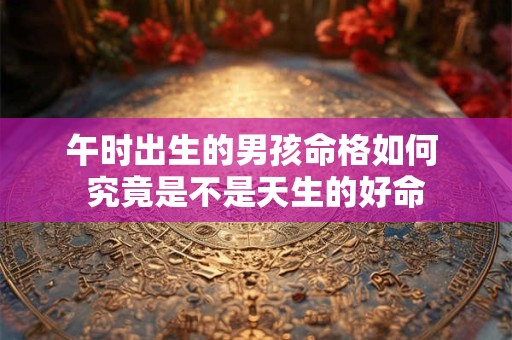 午时出生的男孩命格如何 究竟是不是天生的好命