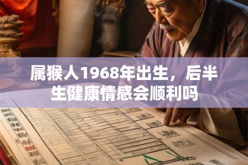 属猴人1968年出生，后半生健康情感会顺利吗
