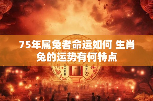 75年属兔者命运如何 生肖兔的运势有何特点
