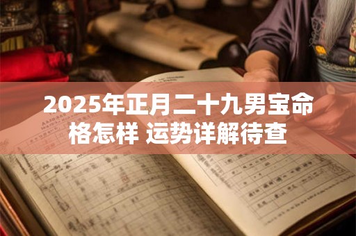2026年正月二十九男宝命格怎样 运势详解待查