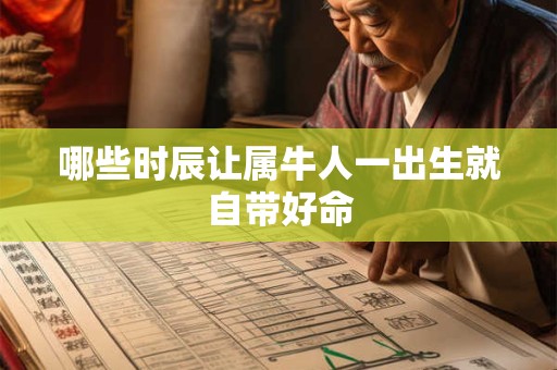 哪些时辰让属牛人一出生就自带好命