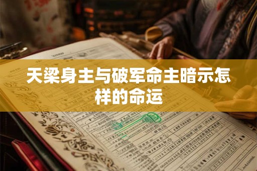 天梁身主与破军命主暗示怎样的命运