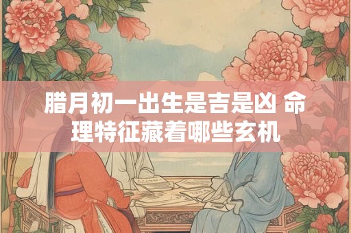腊月初一出生是吉是凶 命理特征藏着哪些玄机