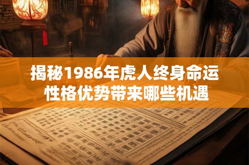 揭秘1986年虎人终身命运 性格优势带来哪些机遇