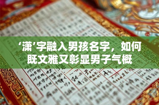 ‘潇’字融入男孩名字，如何既文雅又彰显男子气概