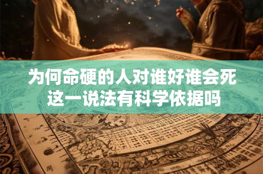 为何命硬的人对谁好谁会死 这一说法有科学依据吗