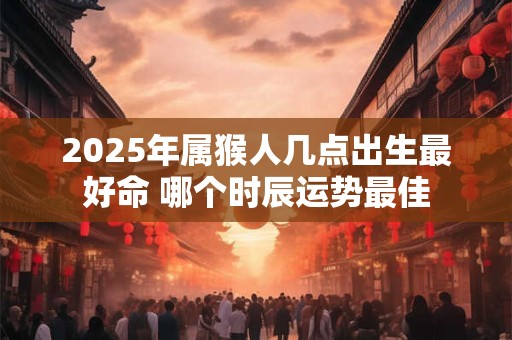 2025年属猴人几点出生最好命 哪个时辰运势最佳