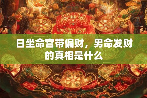 日坐命宫带偏财，男命发财的真相是什么