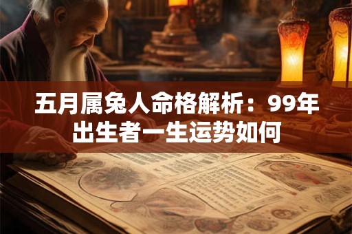 五月属兔人命格解析：99年出生者一生运势如何