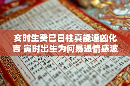亥时生癸巳日柱真能逢凶化吉 寅时出生为何易遇情感波折