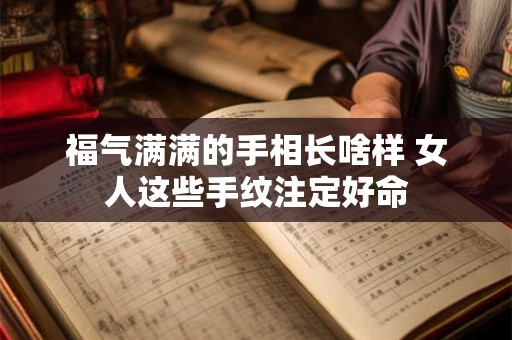 福气满满的手相长啥样 女人这些手纹注定好命