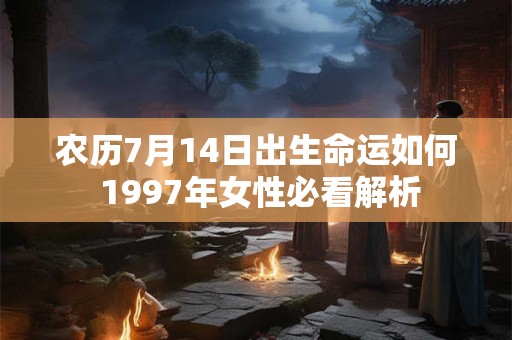 农历7月14日出生命运如何 1997年女性必看解析