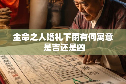 金命之人婚礼下雨有何寓意 是吉还是凶