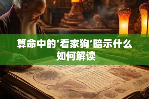 算命中的‘看家狗’暗示什么 如何解读