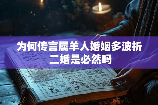 为何传言属羊人婚姻多波折 二婚是必然吗