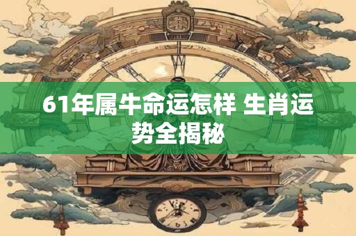 61年属牛命运怎样 生肖运势全揭秘