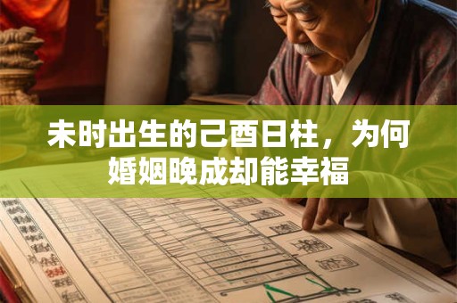 未时出生的己酉日柱，为何婚姻晚成却能幸福