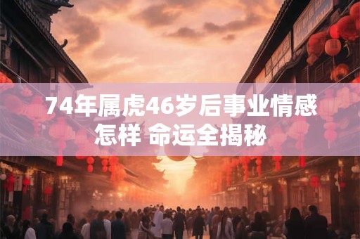 74年属虎46岁后事业情感怎样 命运全揭秘