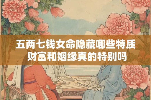 五两七钱女命隐藏哪些特质 财富和姻缘真的特别吗