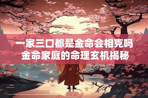 一家三口都是金命会相克吗 金命家庭的命理玄机揭秘