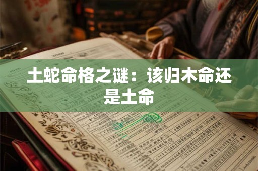 土蛇命格之谜：该归木命还是土命