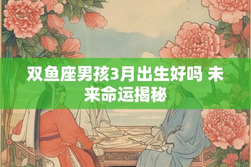 双鱼座男孩3月出生好吗 未来命运揭秘