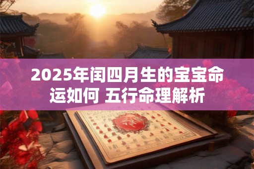 2025年闰四月生的宝宝命运如何 五行命理解析