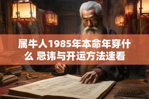 属牛人1985年本命年穿什么 忌讳与开运方法速看