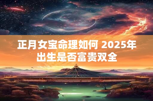 正月女宝命理如何 2025年出生是否富贵双全