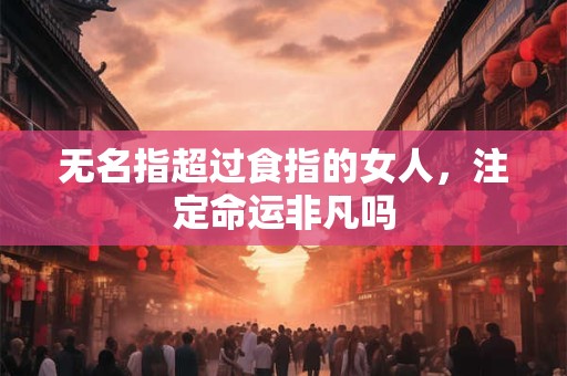 无名指超过食指的女人，注定命运非凡吗