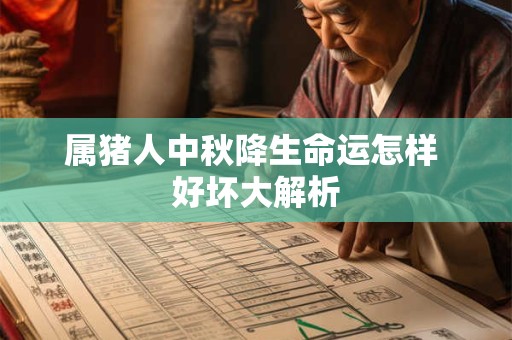 属猪人中秋降生命运怎样 好坏大解析