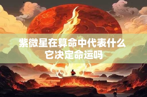 紫微星在算命中代表什么 它决定命运吗