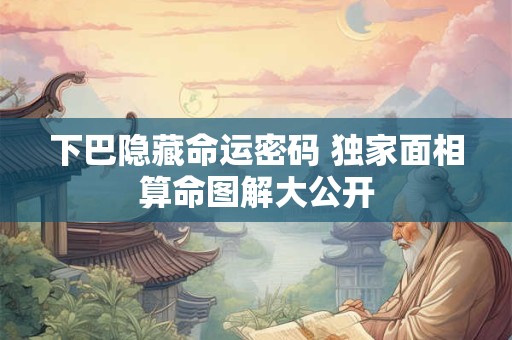 下巴隐藏命运密码 独家面相算命图解大公开 下巴隐藏命运密码 独家面相算命图解大公开